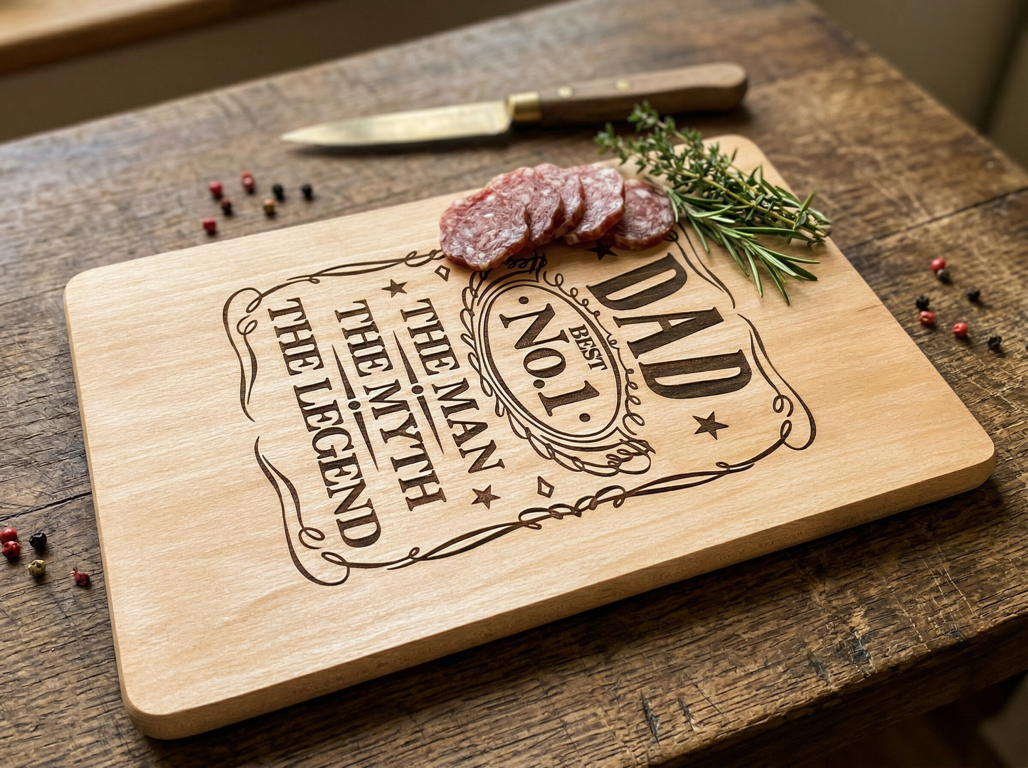 Wooden Chopping Boards - No.1 Dad