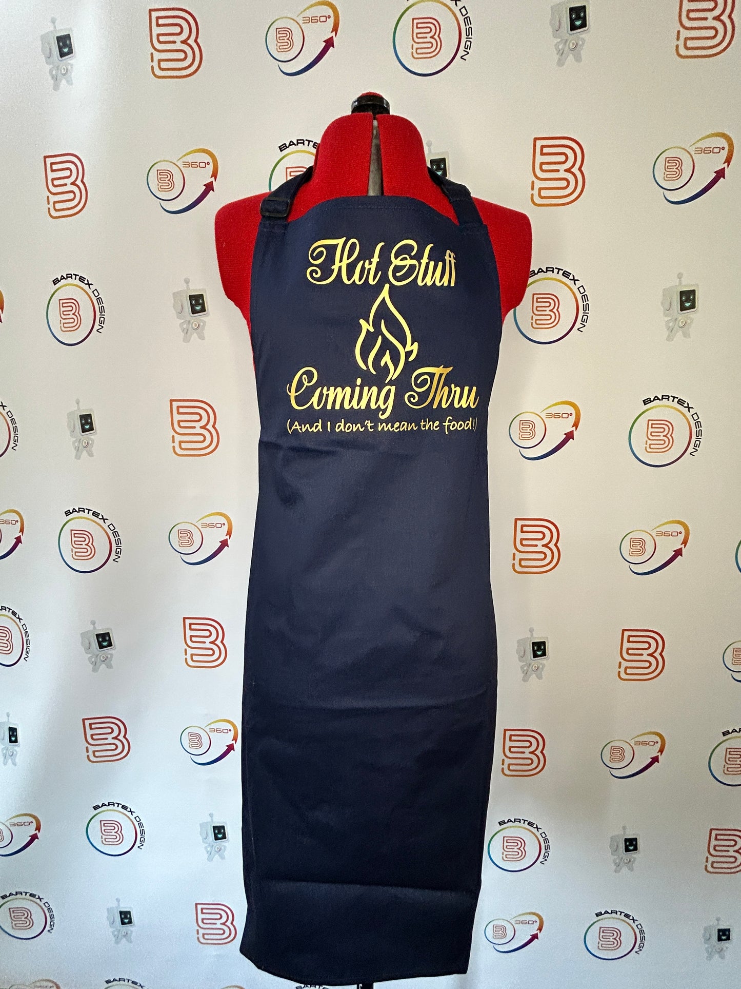 Navy Blue Apron no Pocket - Hot Stuff