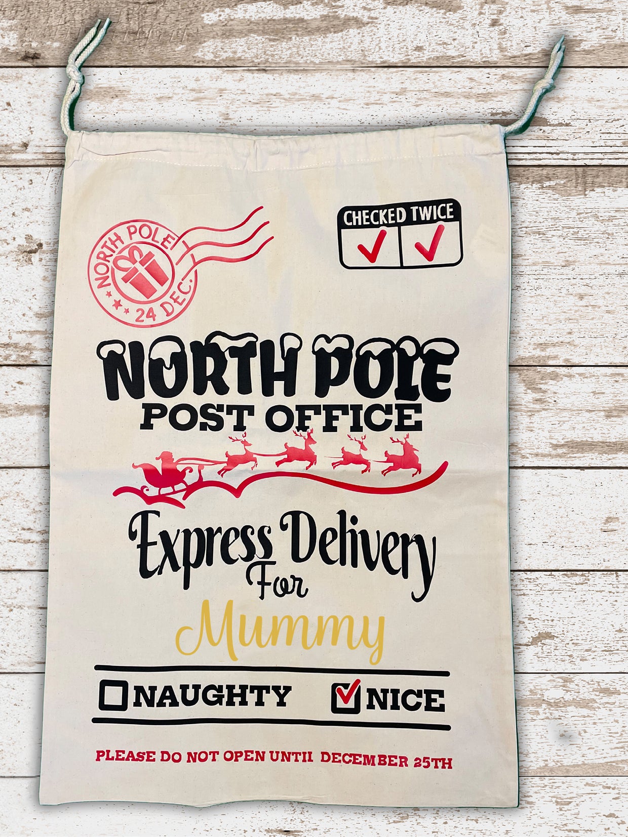 Personalised Extra Large Santa Sack - Post