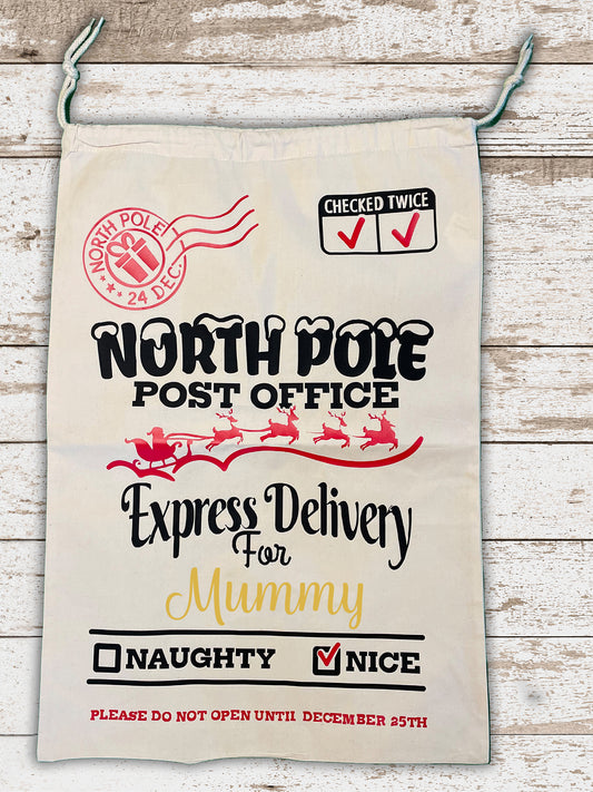 Personalised Extra Large Santa Sack - Post