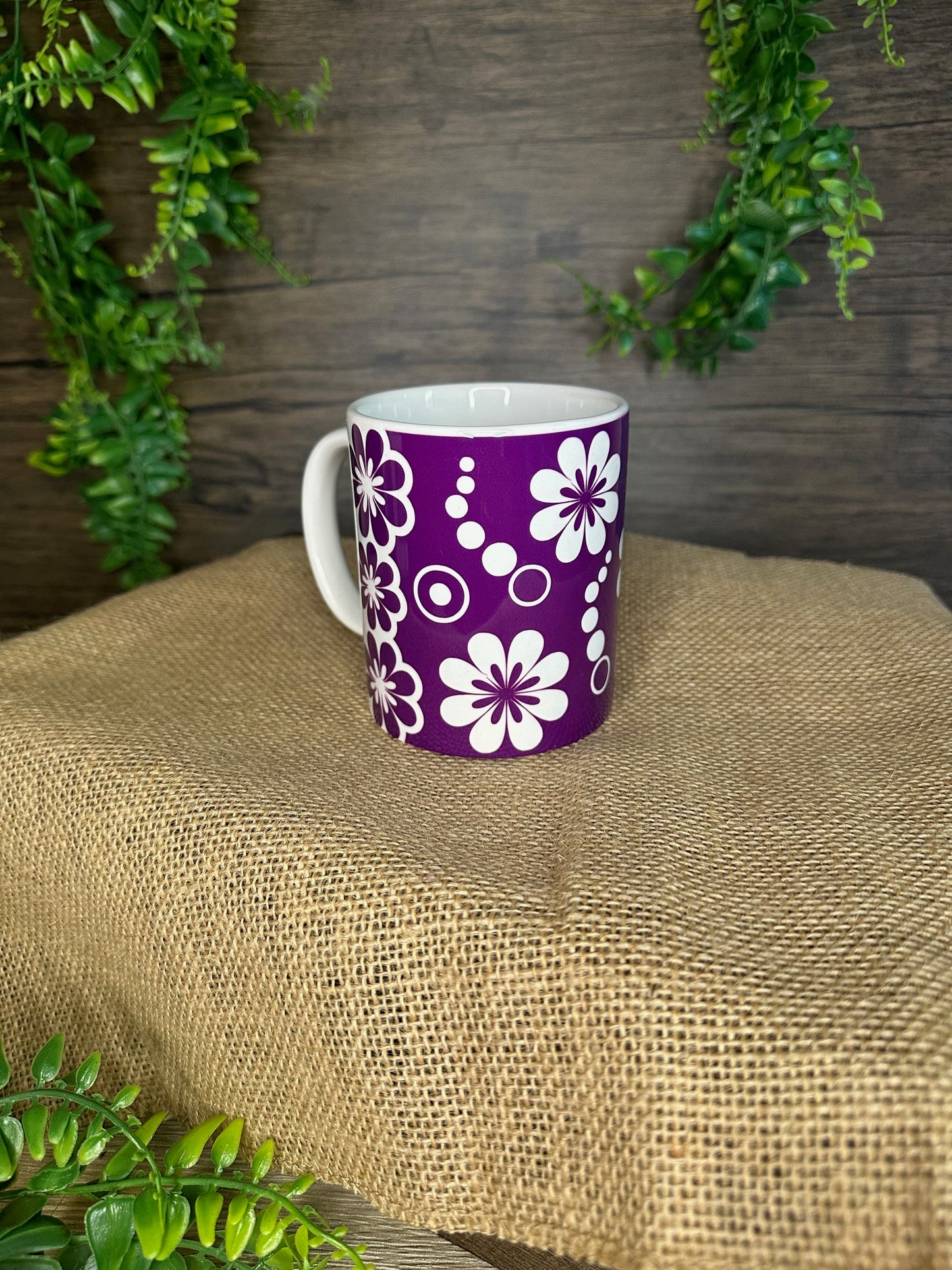 Floral print mug