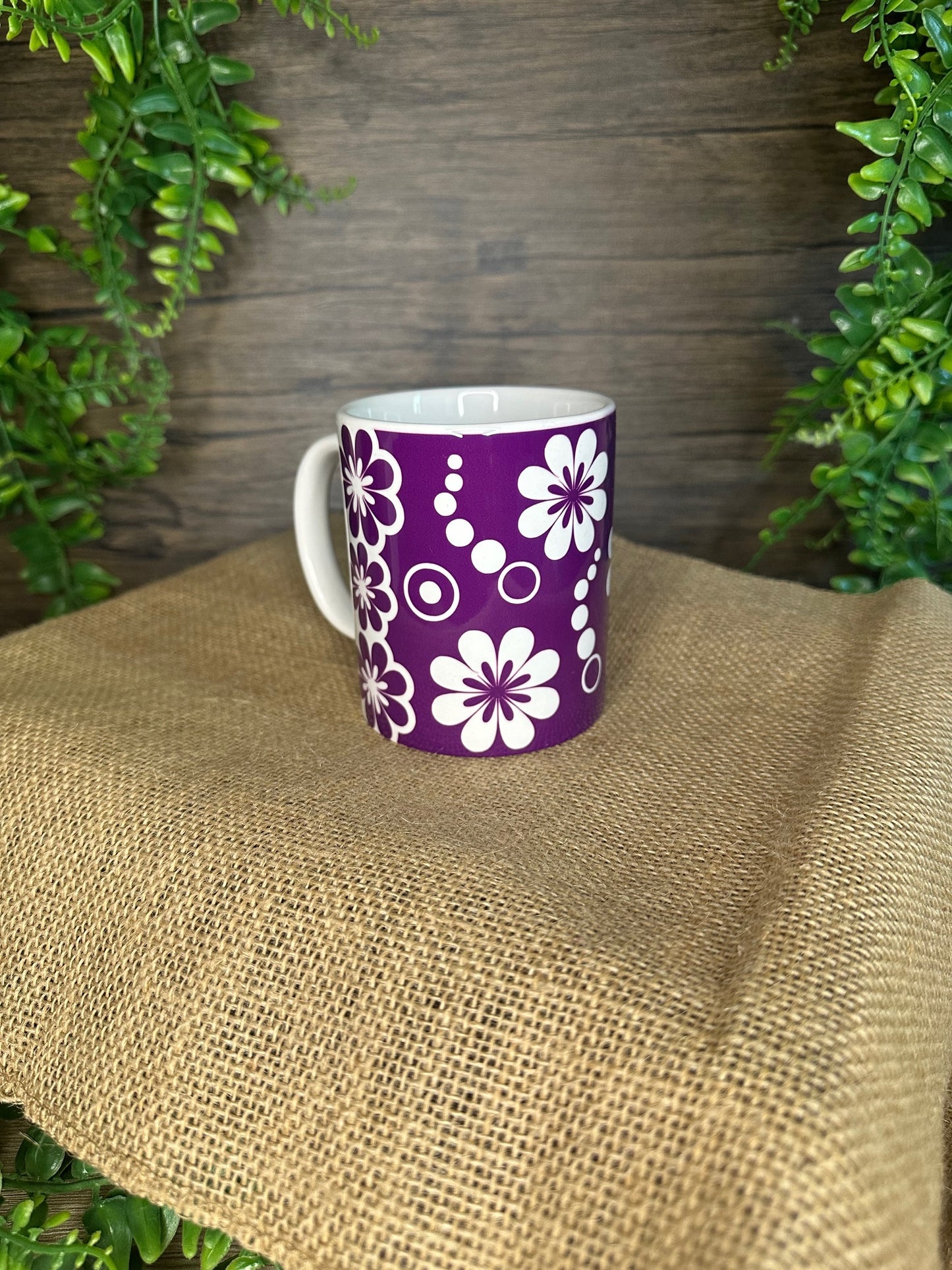 Floral print mug