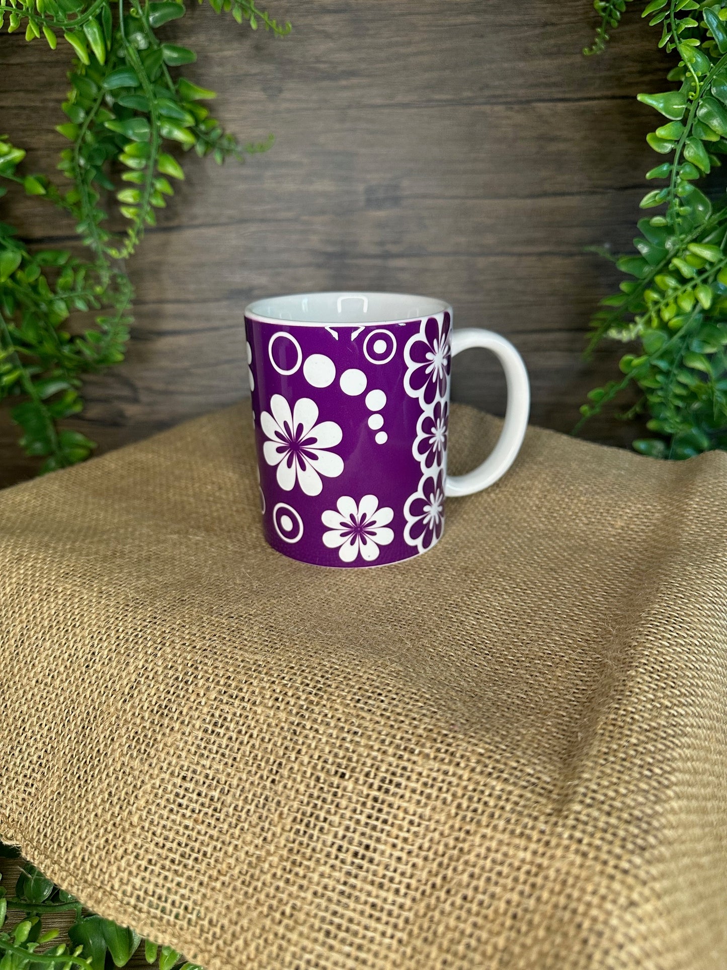 Floral print mug