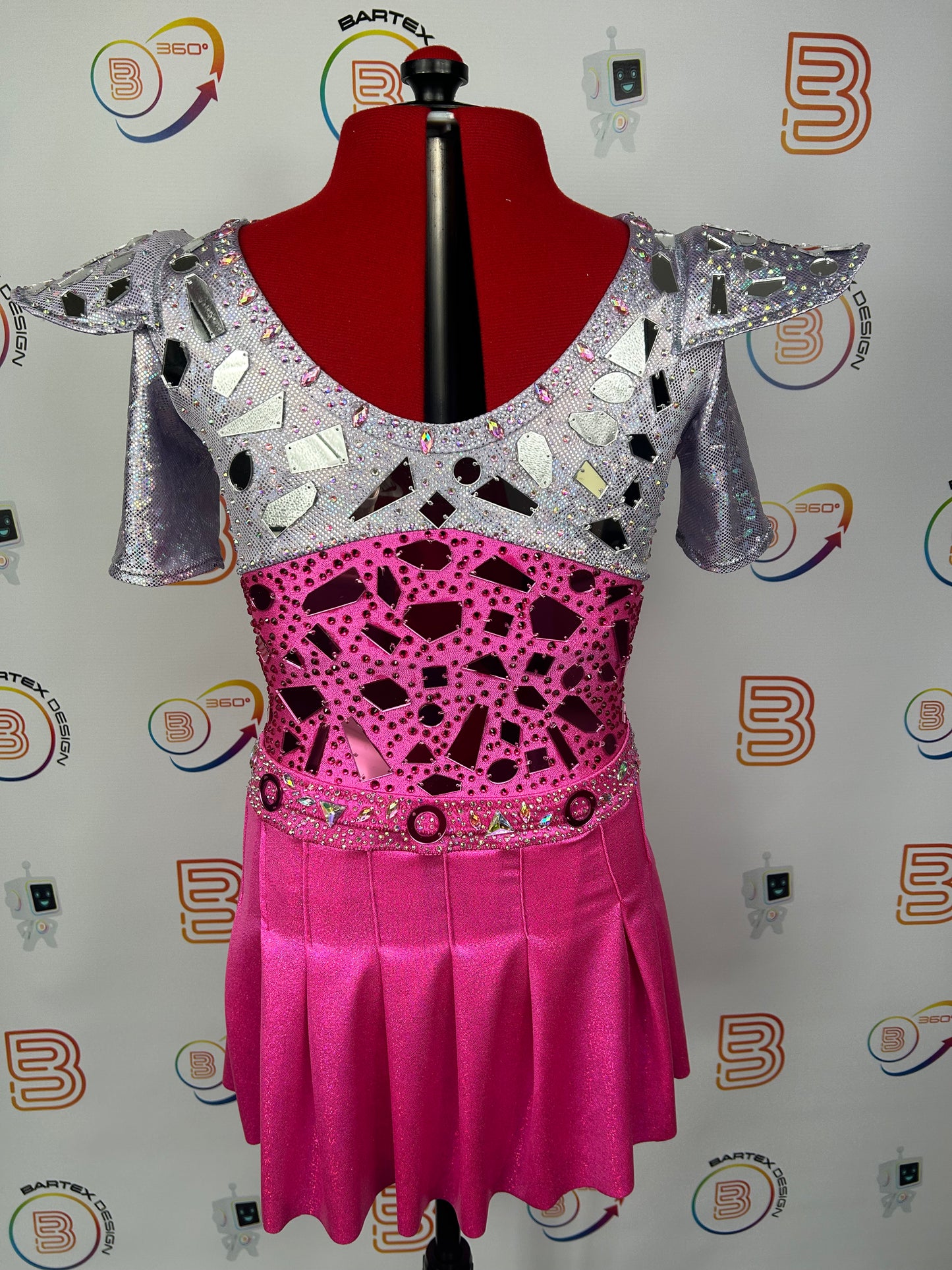 Pink and Silver Commercial Costume