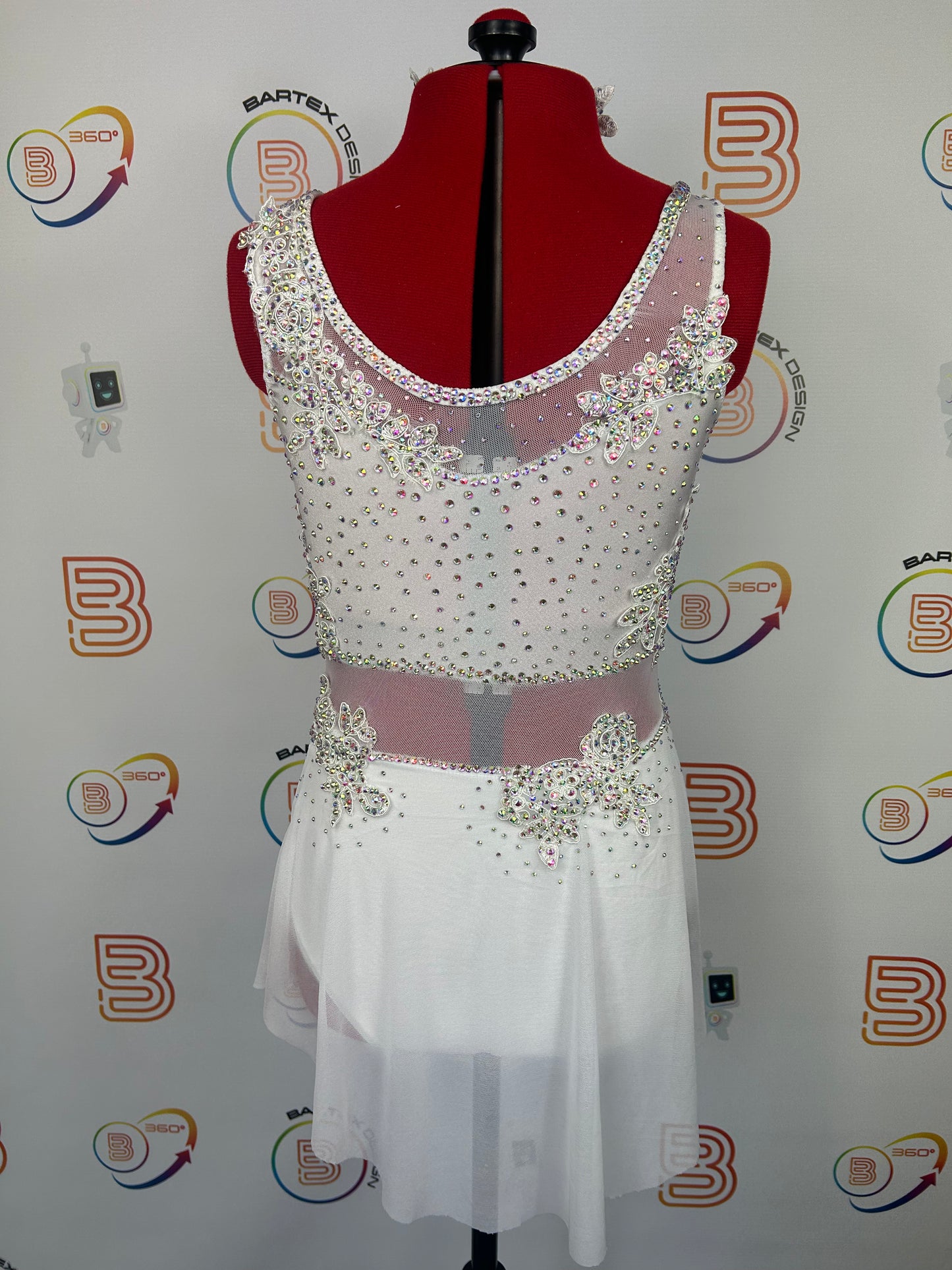 White Sparkly Lyrical Dance Costume