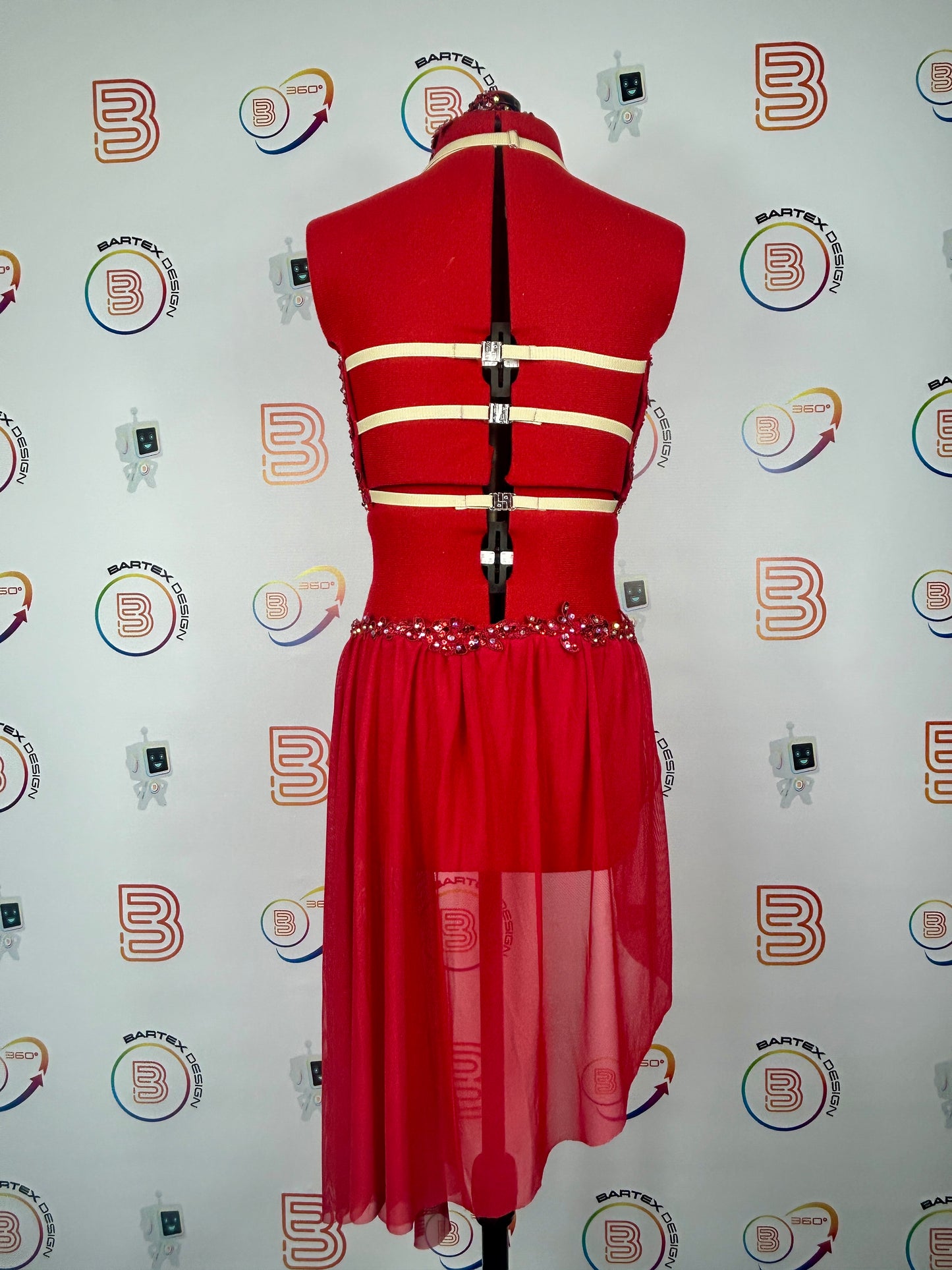 Red 2 piece lyrical dance costume