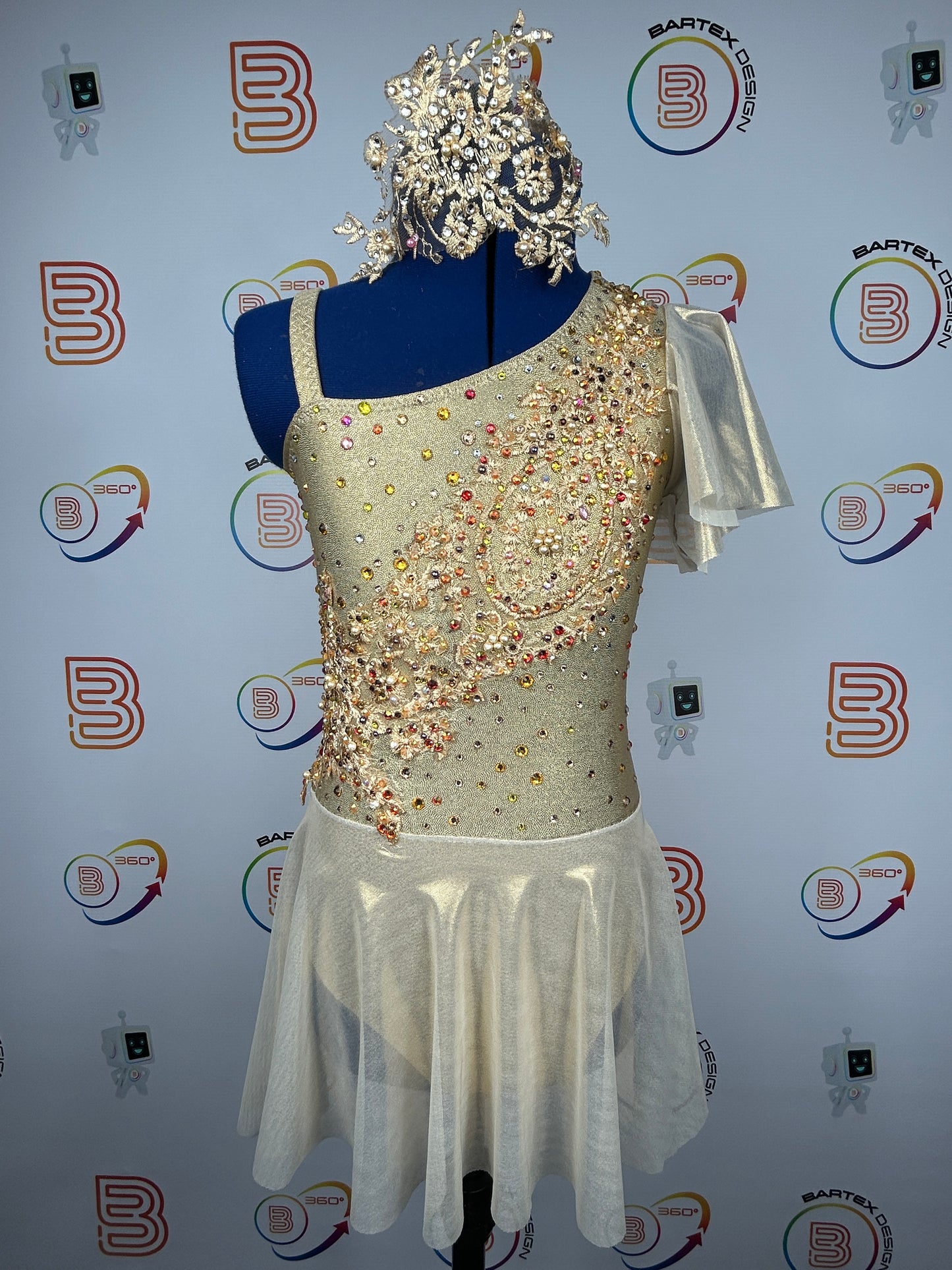Gold Lyrical Dance Costume