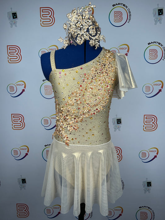 Gold Lyrical Dance Costume