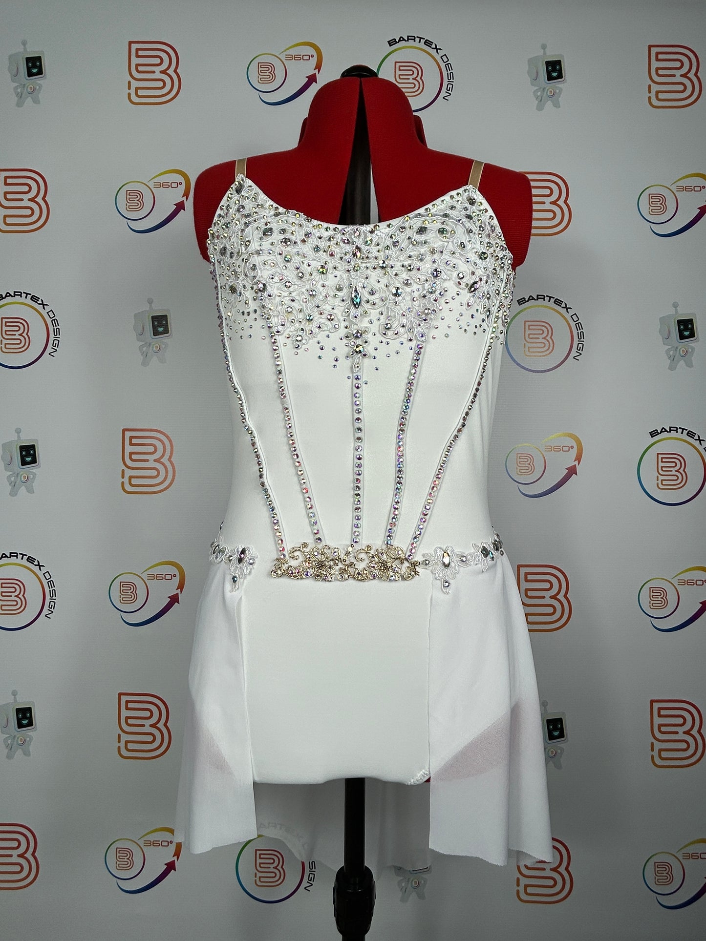 White Adult Medium Lyrical Costume