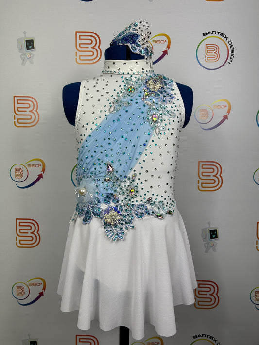 White/Blue Lyrical Costume – approx. Age 8