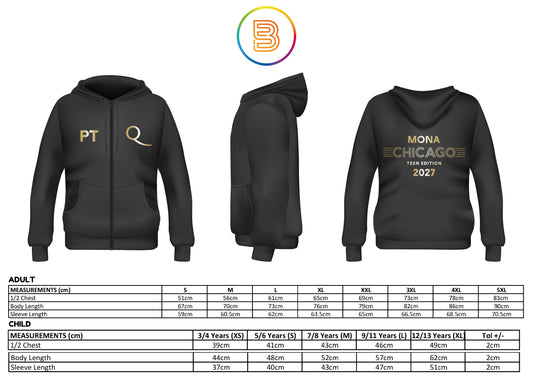 The Queens School Chester Senior Show Zip Up Hoodies 2027